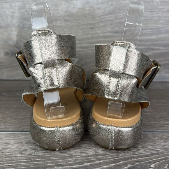 Korks by Kork Ease Erigon Gold Leather Women’s Sz 8M Slingback Buckle Sandals - Picture 4 of 12